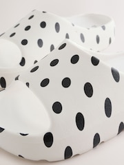 White/Black Polka Dot Sliders - Image 6 of 6