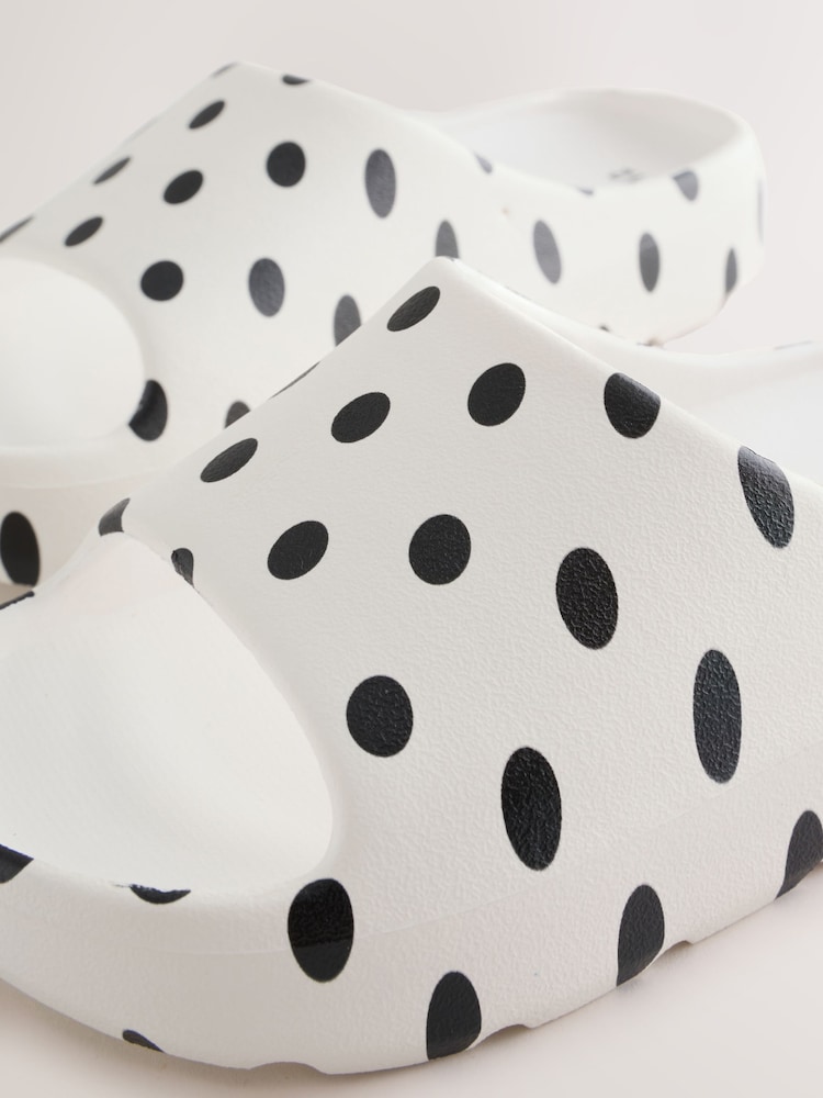 White/Black Polka Dot Sliders - Image 6 of 6