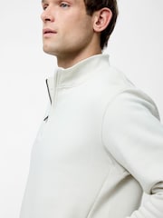 French Connection Natural Cotton Blend ¼ Zip Side Pockets Jumper - Image 3 of 5