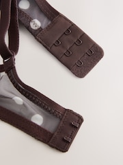 Chocolate Brown Spot Non Pad Balcony Mesh Bra - Image 6 of 7