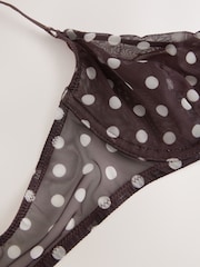 Chocolate Brown Spot Non Pad Balcony Mesh Bra - Image 7 of 7