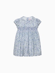 Trotters London Blue Arabella Floral Smocked Dress - Image 1 of 2