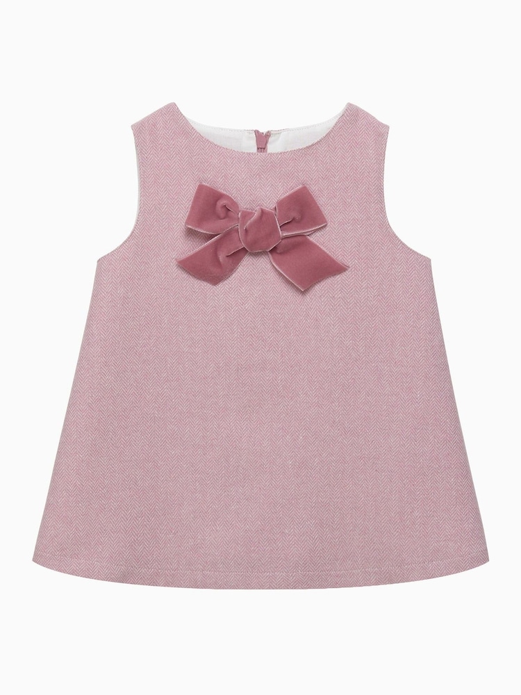Trotters London Pink Georgina Bow Dress - Image 1 of 2 Trotters London Pink Georgina Bow Dress - Image 1 of 2