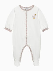 Trotters London Eloise Duck White All-In-One - Image 1 of 2