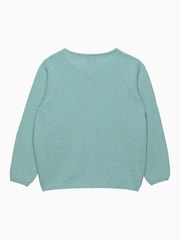Trotters London Green Velvet Bow Cardigan - Image 2 of 2