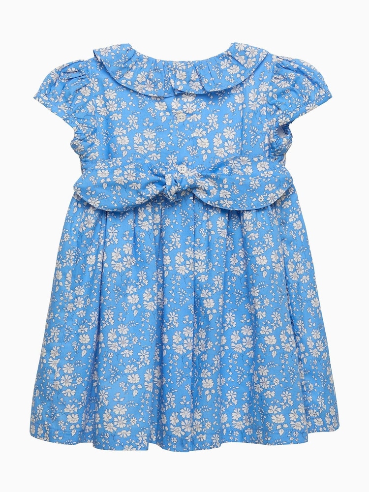 Trotters London Blue Capel Smocked Party Dress - Image 2 of 2 Trotters London Blue Capel Smocked Party Dress - Image 2 of 2