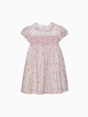 Trotters London Pink Arabella Floral Smocked Dress - Image 1 of 2