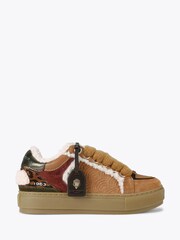 Kurt Geiger London Brown Southbank Tag Trainers - Image 1 of 4