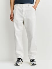 Carhartt WIP White Single Knee Smith Denim Jeans - Image 4 of 8