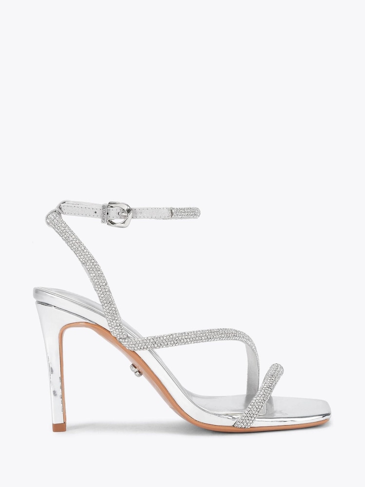 Carvela Silver Chrome Paparazzi Wide Fit Sandals - Image 1 of 4 Carvela Silver Chrome Paparazzi Wide Fit Sandals - Image 1 of 4