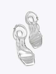 Carvela Silver Chrome Paparazzi Wide Fit Sandals - Image 2 of 4