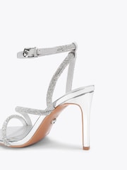 Carvela Silver Chrome Paparazzi Wide Fit Sandals - Image 3 of 4