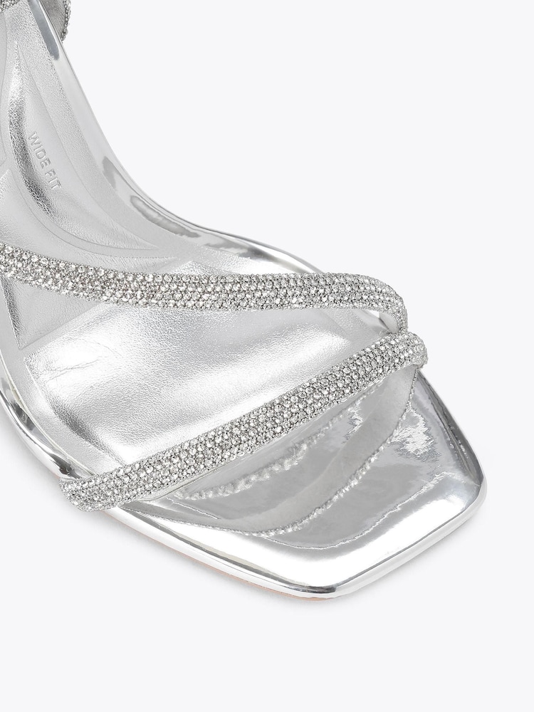 Carvela Silver Chrome Paparazzi Wide Fit Sandals - Image 4 of 4