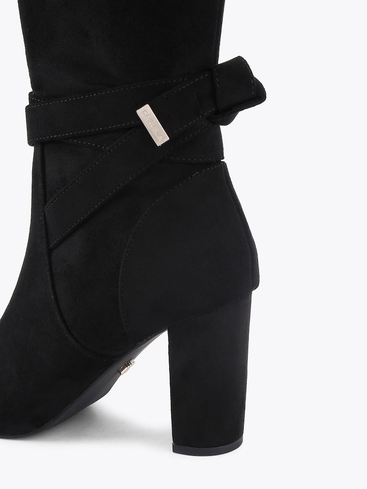 Carvela Black Tempt High Leg Wide Fit Boots - Image 5 of 5 Carvela Black Tempt High Leg Wide Fit Boots - Image 5 of 5