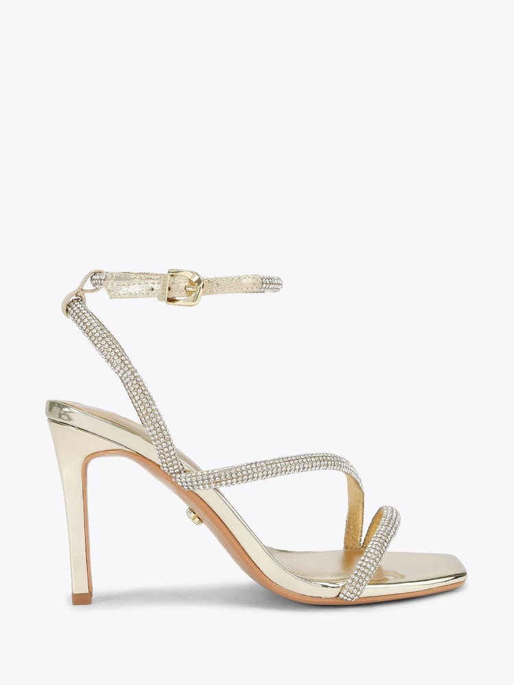 Carvela Gold Paparazzi Wide Fit Sandals - Image 1 of 4 Carvela Gold Paparazzi Wide Fit Sandals - Image 1 of 4
