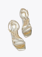 Carvela Gold Paparazzi Wide Fit Sandals - Image 3 of 4