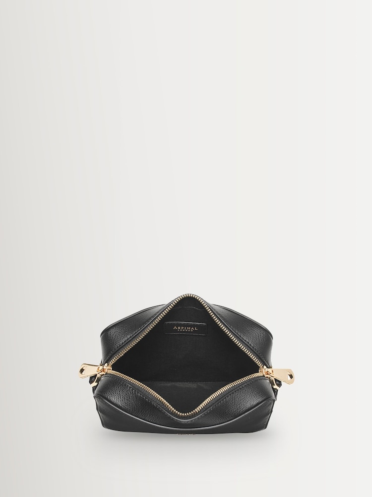 Aspinal of London Black Camera Bag Soft Saffiano - Image 2 of 4