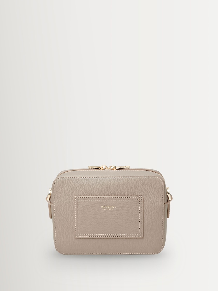 Aspinal of London Brown Camera Bag Soft Saffiano - Image 2 of 4