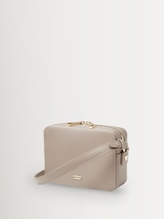 Aspinal of London Brown Camera Bag Soft Saffiano - Image 3 of 4