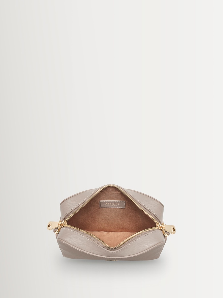 Aspinal of London Brown Camera Bag Soft Saffiano - Image 4 of 4