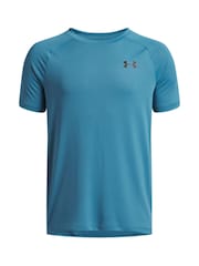 Under Armour Light Blue Cotton Tech 20 Short Sleeve T-Shirt - Image 1 of 3