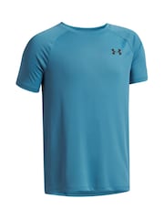 Under Armour Light Blue Cotton Tech 20 Short Sleeve T-Shirt - Image 2 of 3
