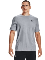 Under Armour Grey Sportstyle Left Chest Logo T-Shirt - Image 1 of 1