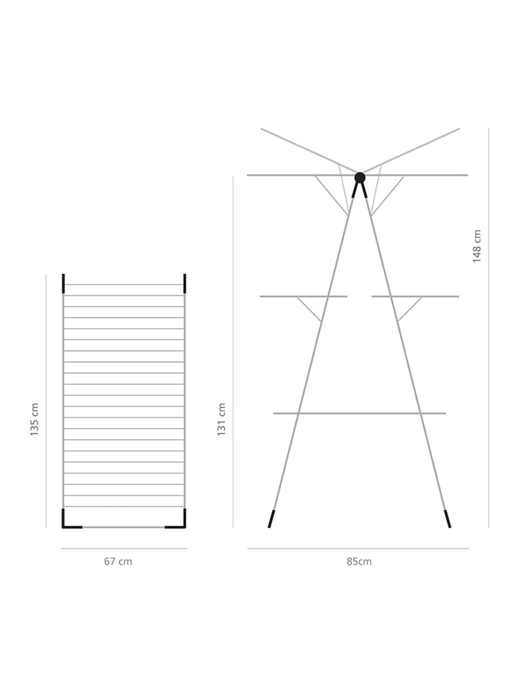 Brabantia White Drying Rack Tower - Image 6 of 6