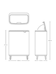 Brabantia Matt Black Bo Touch Bin Hi 60L - Image 3 of 6