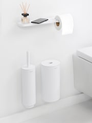 Brabantia Mineral Fresh White MindSet Toilet Roll Holder with Shelf - Image 1 of 6