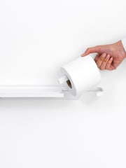 Brabantia Mineral Fresh White MindSet Toilet Roll Holder with Shelf - Image 3 of 6