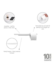 Brabantia Mineral Fresh White MindSet Toilet Roll Holder with Shelf - Image 6 of 6