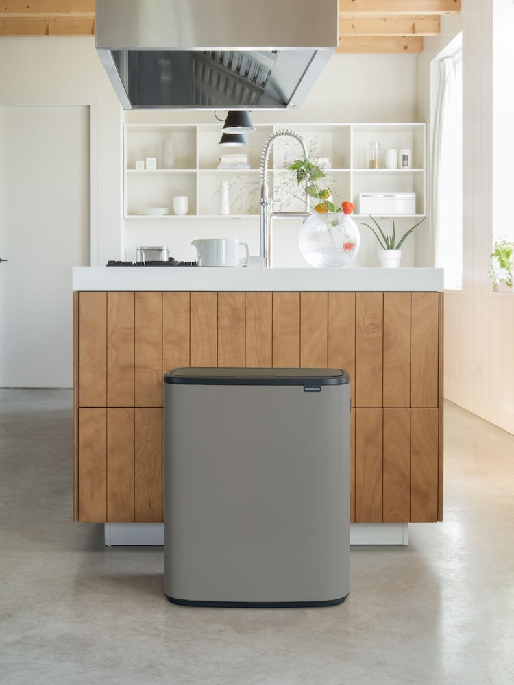 Brabantia Mineral Concrete Grey Bo Touch Bin 2 x 30L - Image 1 of 6