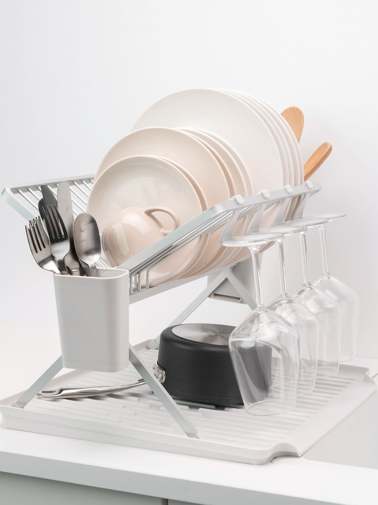 Brabantia Light Grey Large SinkSide Foldable Dish Drying Rack - Image 1 of 6