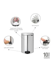 Brabantia Matt Steel Fingerprint Proof NewIcon Pedal Bin 20L - Image 2 of 6
