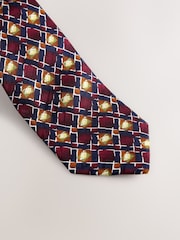 Red Archive Collection Silk Design Tie - Image 2 of 3