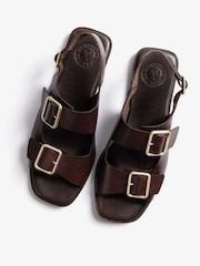 Penelope Chilvers Portobello Buckle Brown Sandals - Image 3 of 4