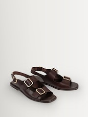Penelope Chilvers Brown Portobello Buckle Sandals - Image 5 of 7