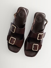 Penelope Chilvers Brown Portobello Buckle Sandals - Image 6 of 7