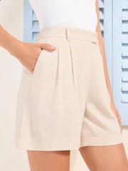 Friends Like These Beige Tailored Shorts with Linen - Image 3 of 4