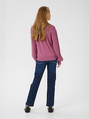 Kaffe Pink KAlone Long Sleeve Knit Pullover Jumper - Image 3 of 6