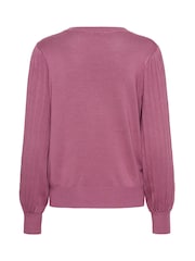 Kaffe Pink KAlone Long Sleeve Knit Pullover Jumper - Image 5 of 6