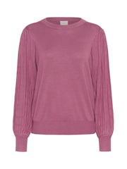 Kaffe Pink KAlone Long Sleeve Knit Pullover Jumper - Image 6 of 6