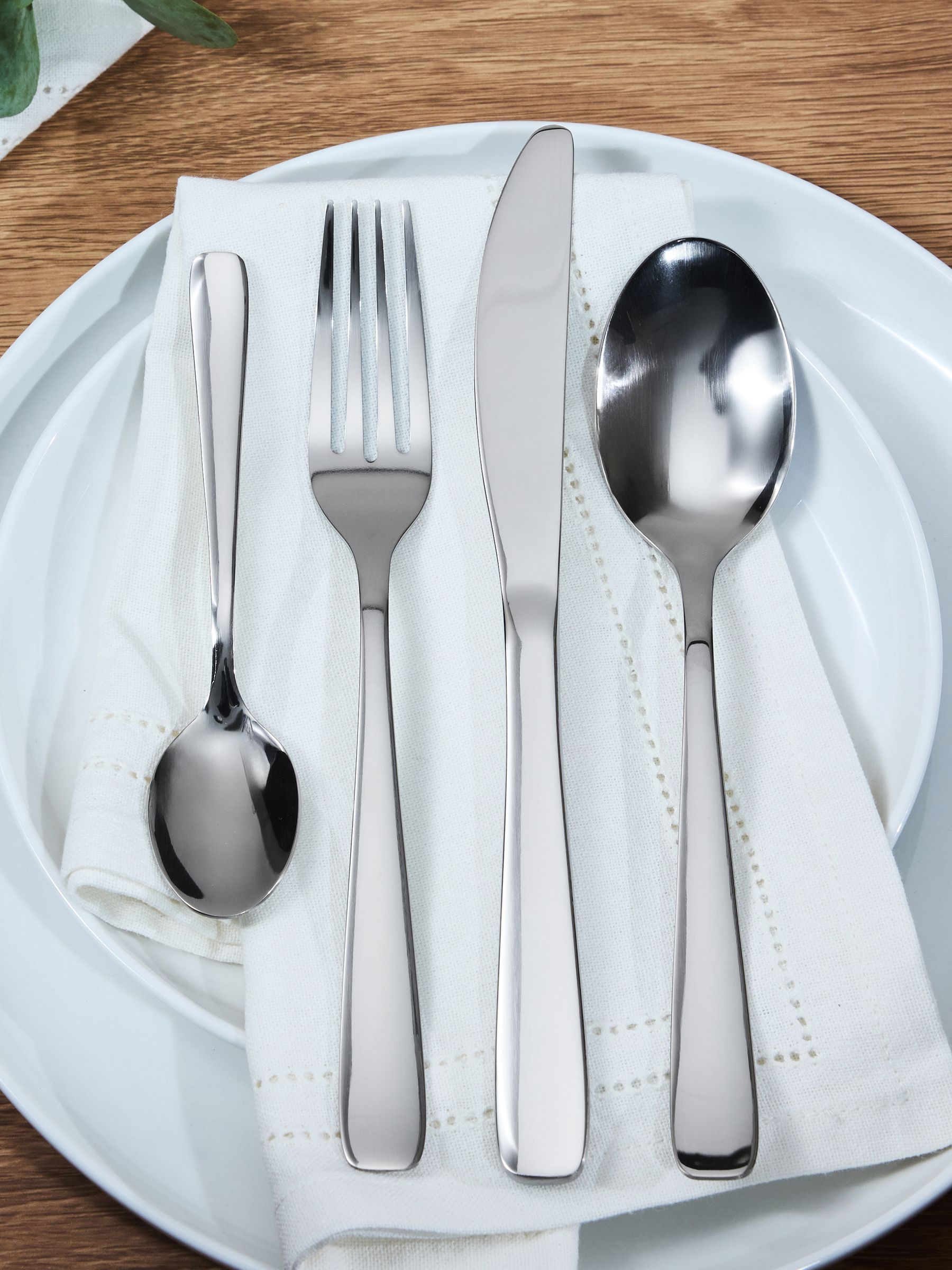 Buy Silver moderna 16pc Stainless Steel Cutlery Set from the Next