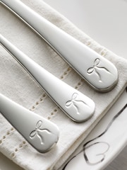 16 Piece Silver Bow Stainless Steel Cutlery Set - Image 2 of 3