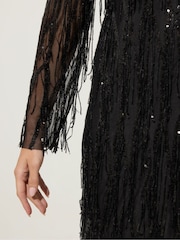 Star by Julien MacDonald Black Sequin Tunic Dress - Image 3 of 4