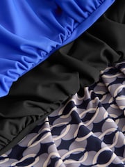 Blue/Black Tummy Control Swimsuit 3 Pack - Image 5 of 8