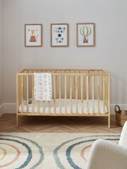 Ickle Bubba White Hartley Classic Cot Bed and Fibre Mattress - Image 1 of 5