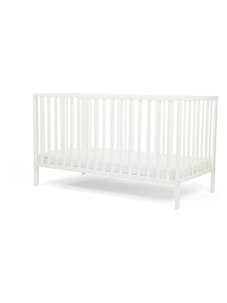 Ickle Bubba White Hartley Classic Cot Bed and Fibre Mattress - Image 2 of 5
