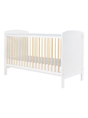 Ickle Bubba White Coleby Scandi Cot Bed and All Seasons Premium Pock Mattress - Image 2 of 6